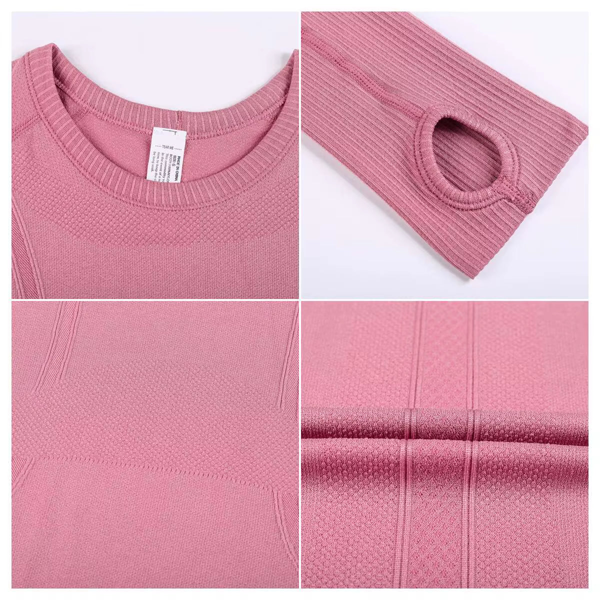 OCEAN Women Yoga Seamless Top Super Soft Long Sleeve Shirt Stretchy Workout Tops Sports Wear for Women Gym