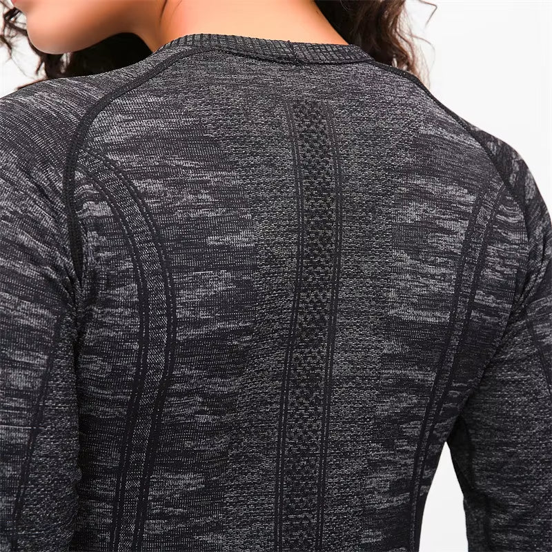 OCEAN Women Yoga Seamless Top Super Soft Long Sleeve Shirt Stretchy Workout Tops Sports Wear for Women Gym